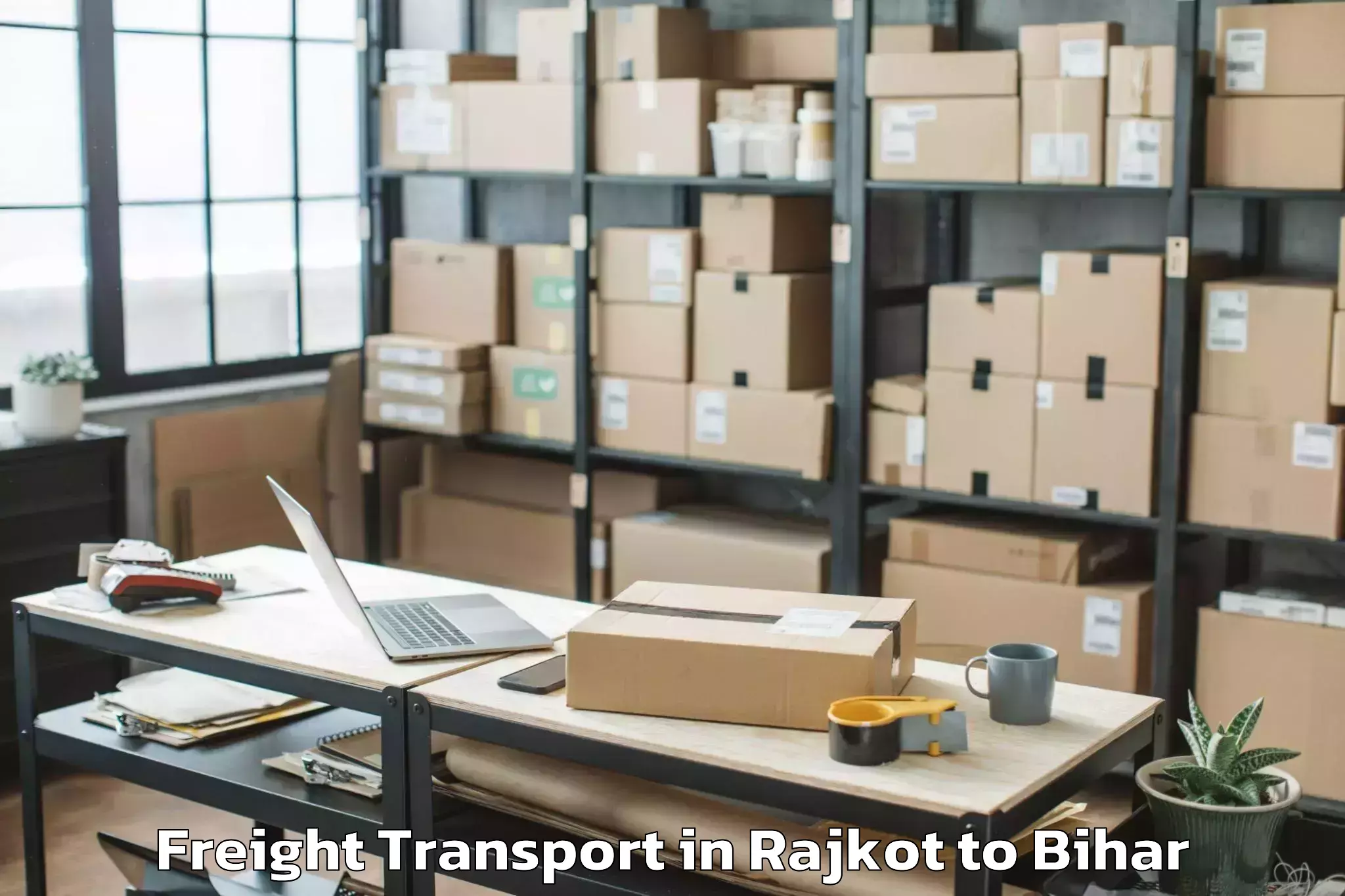 Book Rajkot to Raxaul Freight Transport Online